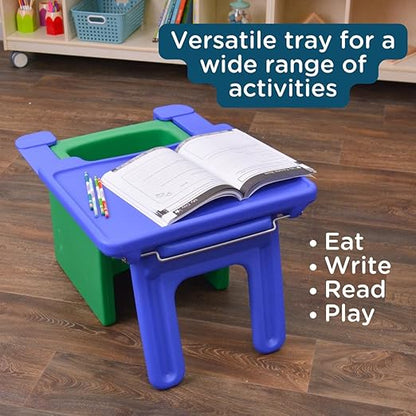 Children's Factory Edutray Kids Desk | Converts Cube Chair to Childrens Desk | Space-Saving Toddlers Desk Chair Converter | Homeschool & Classroom Study Desk for Kids | Safe, Durable, & Easy to Clean