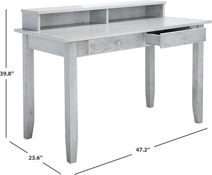 SAFAVIEH Home Collection Winsome Dark Grey 2-Drawer Office Living Room Bedroom Study Foyer Writing Desk DSK1402B, 0