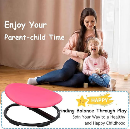 Kids Sit and Spin Sensory Chair,Kids Sensory Spin Chair Seat,Kids Carousel Spin Sensory Chair,Metal Base Non-Slip Pads,Training Body Coordination,Kids Indoor Outdoor Play Equipment