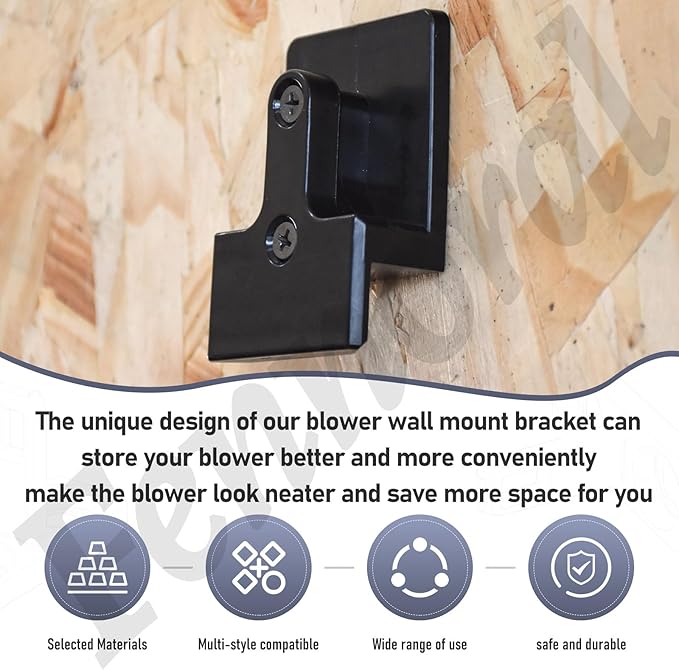 Blower Wall Mount/ Wall Mount Hanger for EGO Leaf Blower 765 CMF Power+ LB7654, Plastic Wall Holder Wall Bracket for Hanging Leaf Blower