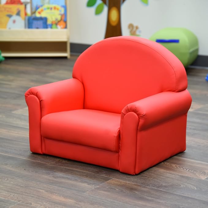 Children's Factory As We Grow Toddler Chair, Red, CF805-196, Flexible Seating for Daycare or Preschool, Kids Reading Chair, Playroom Furniture
