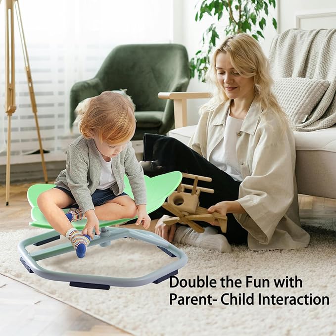 Autism Kids Swivel Chair, Spinning Chair for Kids Sensory, Kids Swivel Chair Sensory, Sensory Toy Chair, Carousel Spin Sensory Chair, Training Body Coordination (Light green)