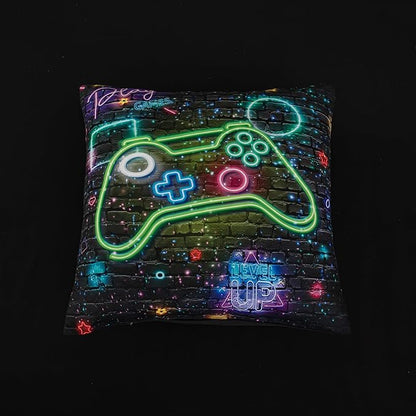 NINENINE Gamer Bedding Sets, 6PCS Full Size Comforter Size for Boys,Gaming Bedding Sets for Boys Bed in A Bag Gamer Comforter Sets(1Comforter,1Flat Sheet,1Fitted Sheet,1Cushion Cover,2Pillowcases)…