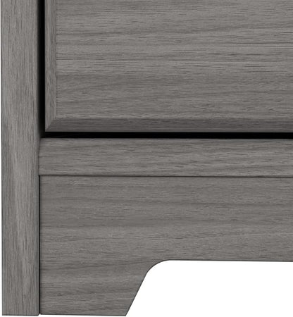 Bush Furniture L Shaped Desk with Drawers for Executive and Home Office | Cabot Collection Corner Table with Storage and Chrome Hardware Return, 72W, Modern Gray