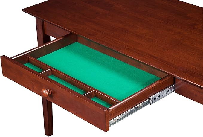 AFI AH12224 Mission Desk with Drawer and Charging Station, Walnut