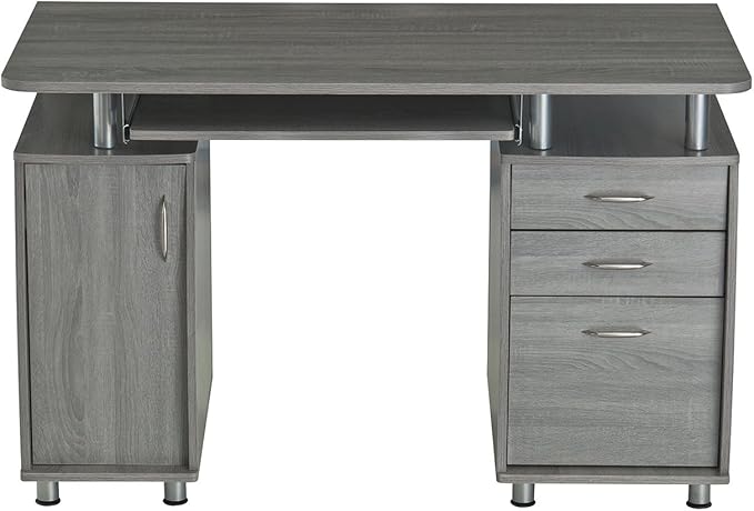 NicBex Laik-DW-00043-DX Desks, 47.5" W x 23.5" D x 30" H, Gray