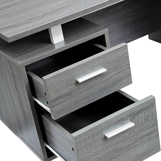 NicBex Laik-DW-00042-DX Desks, 51.25" W x 23.25" D x 29.75" H, Gray