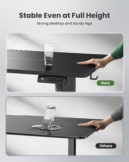 Marsail TZESD22B-USMS3 Standing Desk with LED Lights, 55 24 Inch, Black