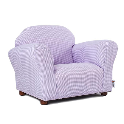 KEET Roundy Kid's Chair, Gingham Chair Only, Lavender