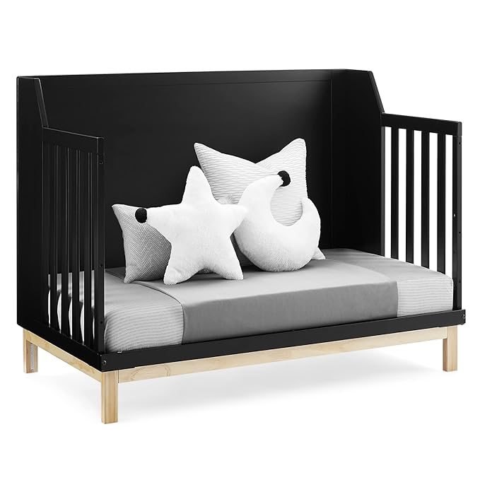 GAP babyGap Oxford 6-in-1 Convertible Crib - Greenguard Gold Certified, Ebony/Natural