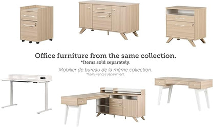 South Shore Helsy 2-Drawer File Cabinet, Lateral, Soft Elm and White