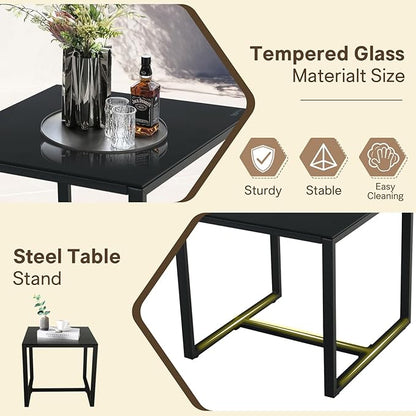 3 Pieces Patio Furniture Set, Outdoor Patio Set, Patio Bistro Set, All-Weather Wicker Conversation Set with Cushions Table for Porch Backyard (Black-Brown)