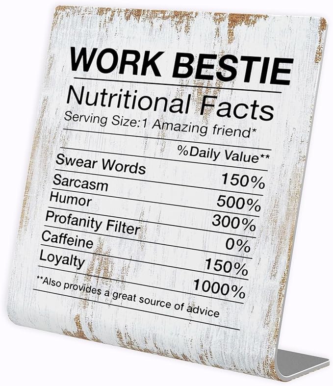 Work Bestie Gifts Funny Coworker Leaving Gifts Sarcastic Farewell Gifts for Coworkers Going Away Gift for Coworker Woman Good Luck Gifts for Coworkers Leaving Colleague Farewell Signs Gift LD6