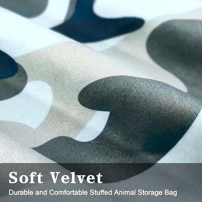 Jorbest Stuffed Animal Storage, Soccer Stuffed Animal Bean Bag Storage, Bean Bag Chair Cover for Kids, Luxury Velvet Stuffie Seat - Cover ONLY (200L/52 Gal)
