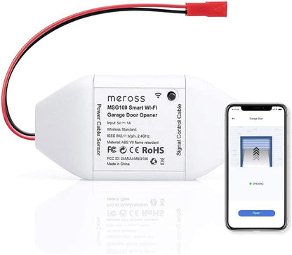Smart WiFi Garage Door Opener Remote, App Control, Works with Alexa, Google Assistant and SmartThings, No Hub Needed