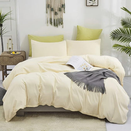 Light Yellow Comforter Set King Off White Bedding Set Beige Comforter Set King Men Breathable Ivory Bedding Set Women Soft Off White King Ivory Bedding Comforter Set King