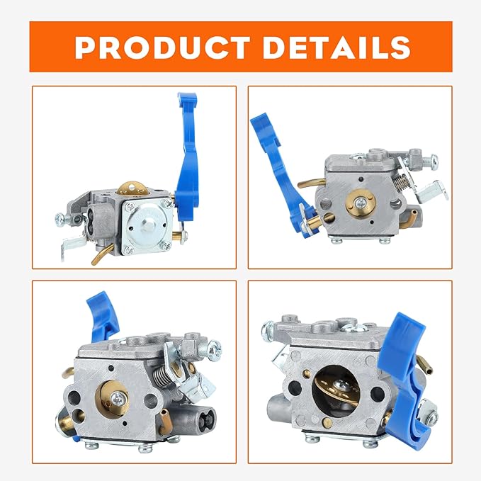 Hipa 125B Carburetor for Husq 125B 125BVX 125BX Jonsered B2126 BV2126 Leaf Blower Replace 545081811 590460102 C1Q-W37 Blower Carburetor Tune Up Kit Parts with 545112101 Filter