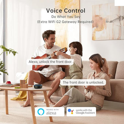 Smart Deadbolt, SMONET Fingerprint Electronic Deadbolt Door Lock with Keypad-Bluetooth Keyless Entry Front Door Digital Keypad App Control, Ekeys Sharing, App Monitoring Auto Lock for Homes and Hotel