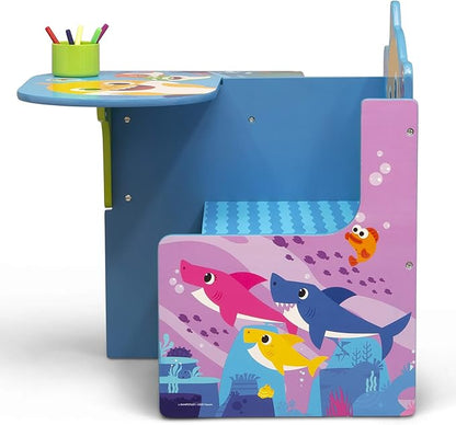 Baby Shark Chair Desk with Storage Bin - Ideal for Arts & Crafts, Snack Time, Homeschooling, Homework & More by Delta Children