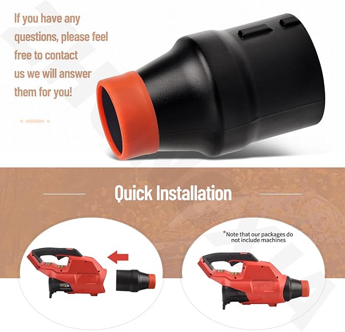 Car Drying Nozzle for Milwaukee M18 Fuel Single Battery 2724-20 2728-20 M18 Leaf Blowers, Car Drying Nozzle for Milwaukee Leaf Blowers with Red Soft Tip Cover