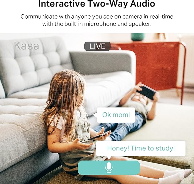 Kasa 2K QHD Security Camera Pan/Tilt, Starlight Sensor for Color Night Vision, Motion Detection for Baby & Pet Monitor, 2-Way Audio, Cloud & SD Card Storage, Works with Alexa & Google Home (KC410S)