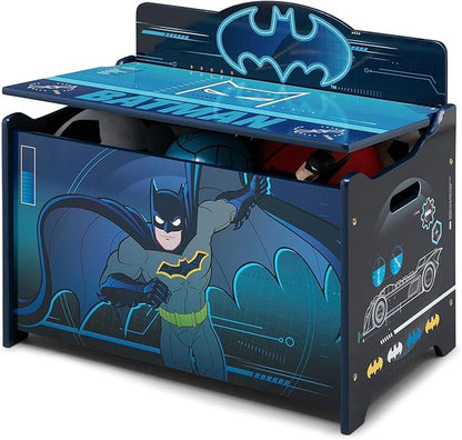 Batman Deluxe Toy Box by Delta Children Greenguard Gold Certified, Black/Blue