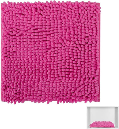 Locker Rug school girl rugs Carpet Chenille 100% Microfiber Locker Carpet with Non Skid Backing Locker Decorations (Rose Red, 12X12)