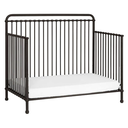 Namesake Winston 4-in-1 Convertible Metal Crib in Washed White, Greenguard Gold Certified