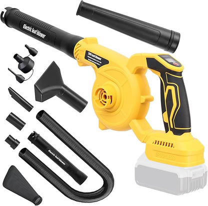 Leaf Blower Cordless for Dewalt Battery: 2-in-1 Portable Leaf Blower & Vacuum Cleaner for Dewalt 20V Max Battery, with Brushless Motor for Lawn Care/Dust/Pet Hair (Battery Not Included)