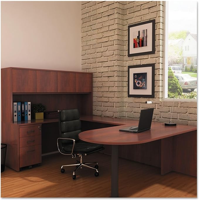 Alera ALEVA572816MC 15.88 in. x 20.5 in. x 28.38 in. Valencia Series 3-Drawer Mobile File Pedestal - Cherry