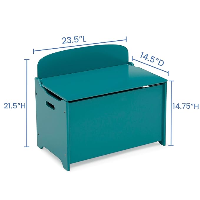 Delta Children MySize Deluxe Toy Box, Teal