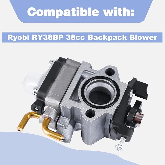 Carburetor Kits Fits for Ryobi RY38BP 38cc Backpack Blower Replaces 308054129
