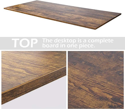 TOPSKY One-Piece Table Top for Electric Standing Desk Adjustable Desk (Rustic Brown., 58.3x26.8x0.7)