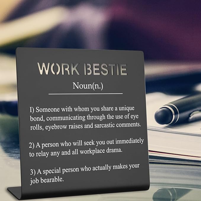 Office Gift For Work Bestie Gifts for Work Friends Women Best Coworkers Retirement Leaving Farewell Going Away New Job Gifts for Colleague Coworker Colleague to Friend Gifts (black) XLK07