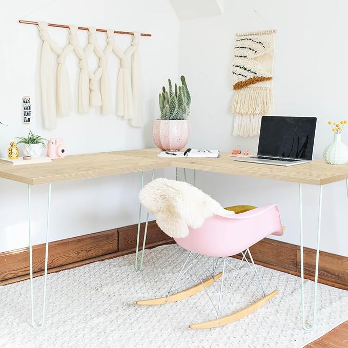 Kaboon Universal Tabletop 45"x20", Solid One-Piece Melamine Table Top, Double Desk L-Desk Floating Desk DIY, Home and Office, Oak