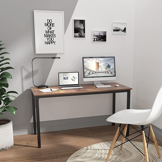 SogesGame Computer Desk,63 inch Desk& Workstations for Home Office, Writing Study Corner Desk,Modern Simple Style Laptop Table,Easy to Assemble