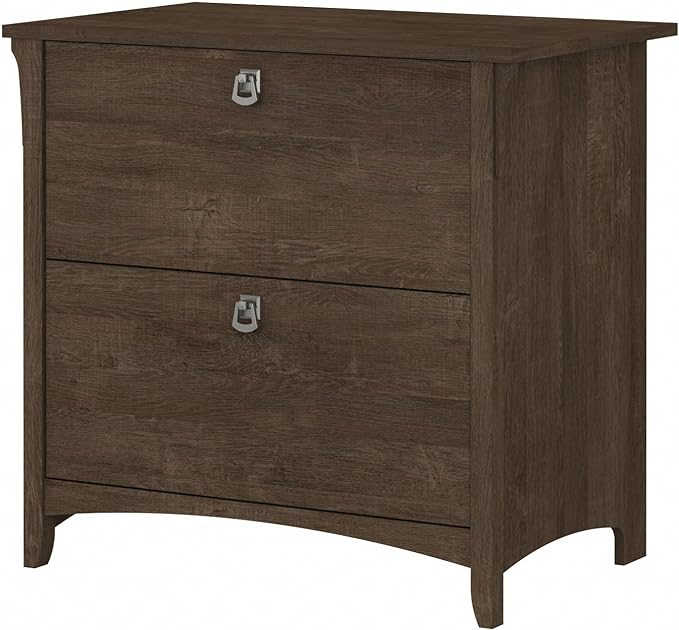 Bush Furniture Salinas 2 Drawer Lateral File Cabinet in Ash Brown