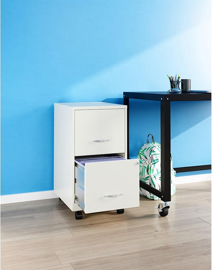 LYS SOHO File/File Mobile File Cabinet, White