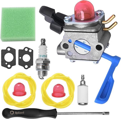 C1U-W46 Carburetor Kit Replacement for Husqvarna FB25 Handheld Blower For Weedeater FB25 FB-25 Blower for Zama C1U-W51B Carb