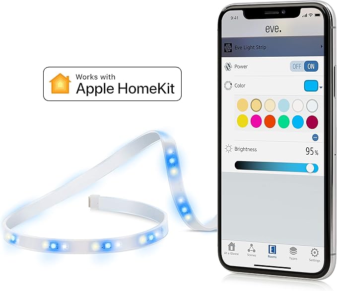 Eve Light Strip - Apple HomeKit Smart Home LED Lights Strip, Full Color Spectrum and White, 1800 Lumens