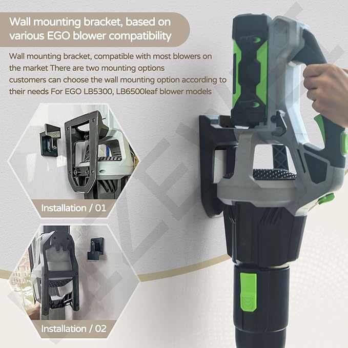 Gutter Cleaning Attachment Replaces AGC1000 Cleaning Kit & Mounting Bracket Kit for EGO 530CFM 580CFM 575CFM 650CFM 615CFM LBX6000, W/Battery Holders - Easily Clear Leaves And Debris From Gutters