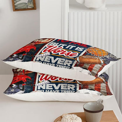 Axolotl Sports Comforter Set Twin Size,Sports Theme Comforter Set Baseball Football Bedding Set,Sports Bedding Set 3D Soccer Comforter Set Basketball Bedding for Boys Teens Men,1 Quilt 2 Pillowcases