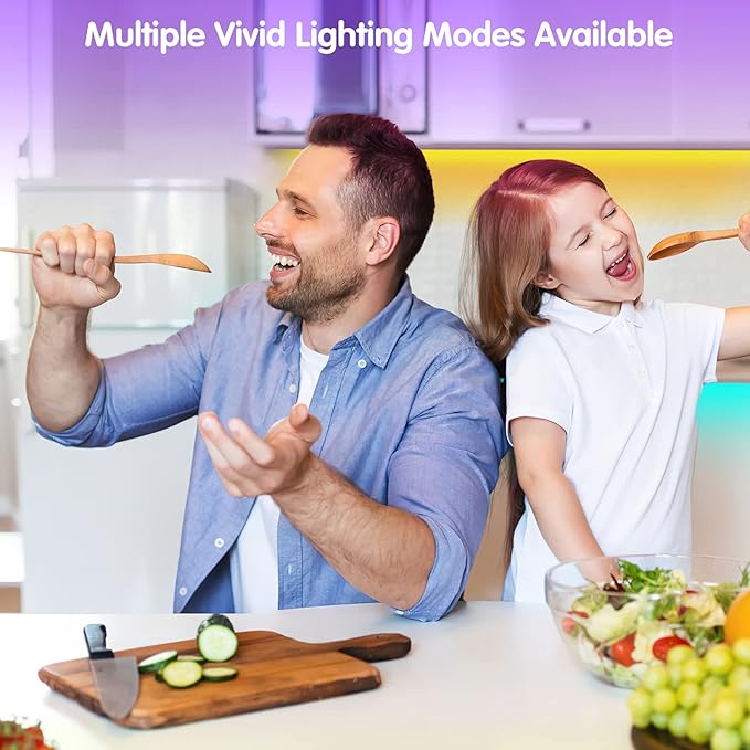 smareal 50ft Led Lights for Bedroom, Led Strip Lights Color Changing Led Lights with 44 Key IR Remote, Led Light Strips for Bedroom Party Home Decoration