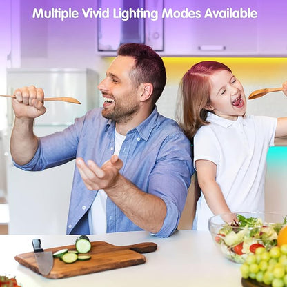 smareal 50ft Led Lights for Bedroom, Led Strip Lights Color Changing Led Lights with 44 Key IR Remote, Led Light Strips for Bedroom Party Home Decoration