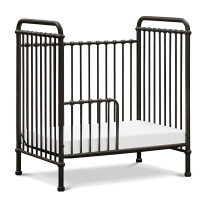 NAMESAKE Abigail 3-in-1 Convertible Mini Metal Crib in Vintage Iron, Greenguard Gold Certified