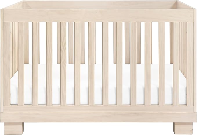 babyletto Modo 3-in-1 Convertible Crib with Toddler Bed Conversion Kit in Washed Natural, Greenguard Gold Certified
