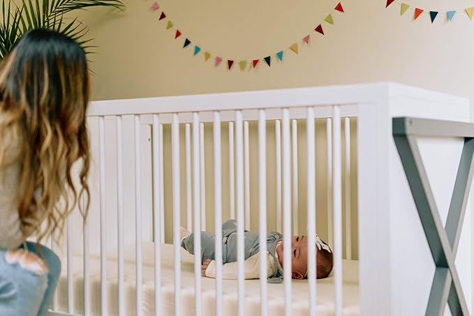 Storkcraft Equinox 3-in-1 Convertible Crib (Gray) – Easily Converts to Toddler Bed and Daybed, 3-Position Adjustable Mattress Support Base, Modern Two-Tone Design for Contemporary Nursery