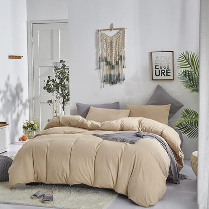 Champagne Comforter Twin Solid Champagne Deep Beige Bedding Set Lightweight Girls Soft Champagne Blanket Boys 3 PCs Durable Hotel Quality Comforter Set Twin