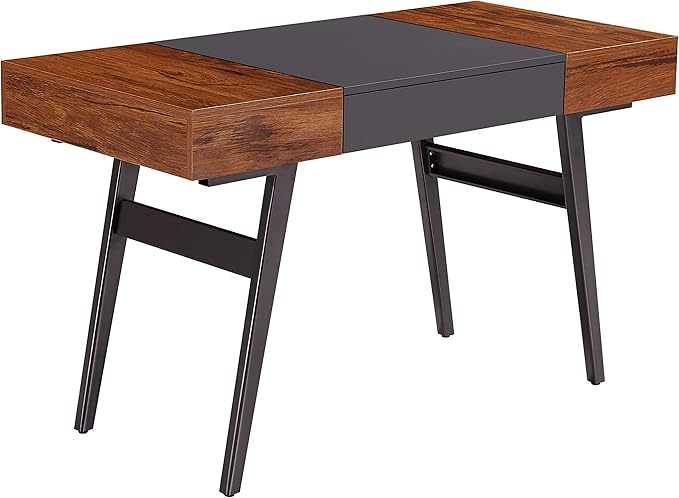 Techni Mobili Expandable Modern Storage Writing Desk, Mahogany