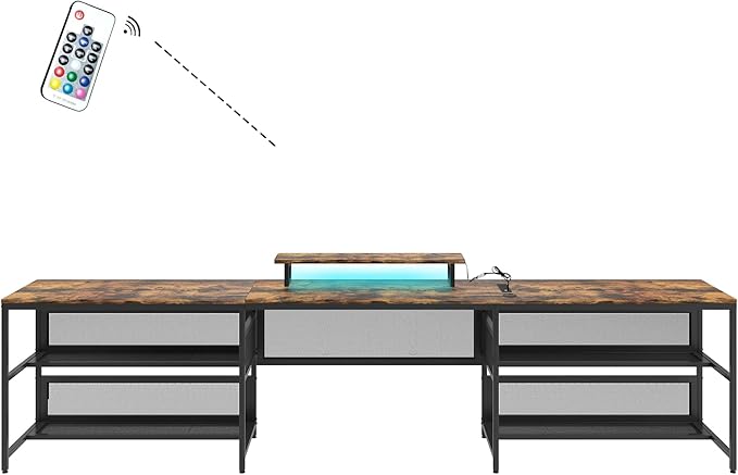NicBex Laik-DW-00008-DX Desks, 82" W x 43" D x 35" H, Brown